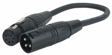 DMX-Adapterkabel 3 pol. m -> 5 pol. f (Showtec)